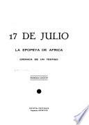 17 [i.e. Diez y siete] de júlio