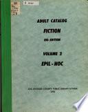 Adult Catalog: Fiction