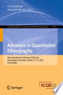 Advances in Quantitative Ethnography