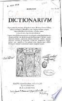 Ambrosii Calepini Dictionarium octo linguarum