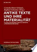 Antike Texte und ihre Materialität