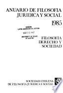 Anuario de filosofía jurídica y social