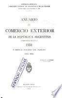 Anuario estadístico de la Republica Argentina, comercio exterior