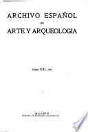 Archivo español de arte y arqueología