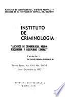 Archivos de criminología, neuro- psiquiatría y disciplinas conexas