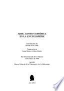 Arte, gusto y estética en la Encyclopédie