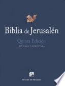 Biblia de Jerusalén: Quinta Edición, Revisada Y Aumentada