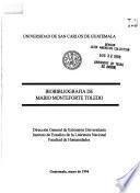 Biobibliografia de Mario Monteforte Toledo