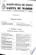 Boletâin oficial del estado: Gaceta de Madrid