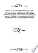 Boletím Internacional de Bibliografie Sobre Educação