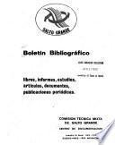 Boletín bibliográfico - Comisión Técnica Mixta de Salto Grande, Centro de Documentación