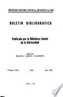 Boletín bibliográfico
