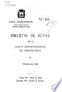 ... Boletín de actas de la Junta departmental de Montevideo