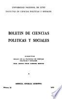 Boletín de ciencias políticas y sociales