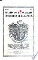 Bolétin de la Academia Hondureña de la Lengua