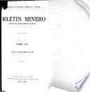 Boletin Minero. Organo del Dept. de Minas