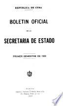 Boletín oficial de la Secretária de Estado