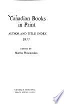 Canadian Books in Print
