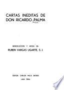 Cartas inéditas de don Ricardo Palma