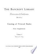 Catalog of Printed Books. Supplement