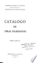 Catálogo de obras ingresadas