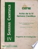 CATIE Actas de la IV Semana Cientifica