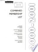 Combined Membership List of the American Mathematical Society and the Mathematical Association of America