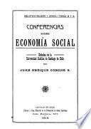 Conferencias sobre economía social