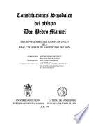 Constituciones sinodales del Obispo Don Pedro Manuel