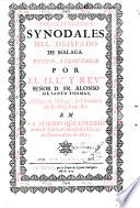 Constitvciones synodales del obispado de Malaga