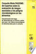 Consulta Mixta FAO/OMS de Expertos Sobre la Evaluacion de Riesgos Asociados a los Peligros Microbiologicos en los Alimentos