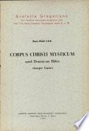 Corpus Christi mysticum apud Dominicum Bánez eiusque fontes
