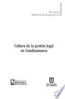 Cultura de la gestión legal en Cundinamarca