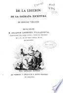 De la lección de la Sagrada Escritura en lenguas vulgares