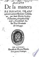 De la manera de desafio