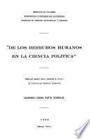 De los derechos humanos en la ciencia politica