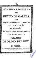 Descripcion economica del reyno de Galicia