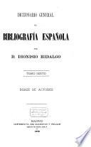 Diccionario general de bibliografía Española