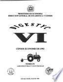 DIGESTYC VI, Censos económicos 1993: Agroindustrias y electricidad