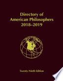 Directory of American Philosophers, 2018-2019
