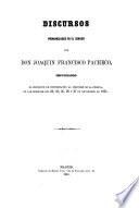 Discursos pronunciados en el Senado por Don Joaquín Francisco Pacheco