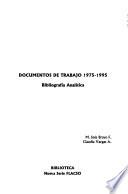 Documentos de trabajo 1975-1995