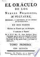 El oráculo de los nuevos Philosofos
