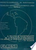 El Proceso de Transformacion de la Produccion Lechera Serrana Y El Aparato de Generacion Transferencia en Ecuador