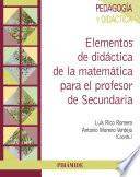 Elementos de didáctica de la matemática para el profesor de Secundaria