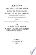 Elogio del Conde de Campomanes, leido 23 Agosto 1802