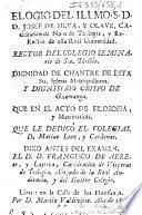 Elogio del Illmo S. D. D. Josef de Silva y Olave,... Obispo de Guamanga