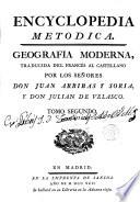 Enciclopedia Metódica, Geografía Moderna