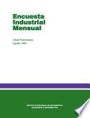 Encuesta industrial mensual 1985. Agosto. Cifras preliminares