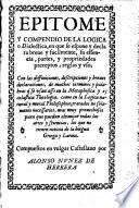 Epitome y compendio de la logica